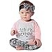 Baby Girl 3PCS Outfits Set,YJM Toddler Baby Kids Girls Clothes T-shirt Pants Leggings Headband (3T, White)