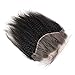 ZigZag Hair Kinky Straight 13x6 Lace Frontal Closure Brazilian Human Hair Pre Plucked Natural Hairline Ear to Ear Full Lace Closure with Baby Hair Natural Color (14inch, Kinky Straight, Free Part)