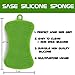 Silicone Kitchen Dish Sponge by SASE (4 Pack!), Washing Scrubber, Antibacterial Food-Grade Dishwasher Friendly, Wash Fruits and Vegetables.
