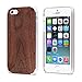 iCASEIT iPhone SE 5s 5 Wood Case - Handmade Premium Quality Genuinely Natural & Unique wooden Cover - Walnut / Clear