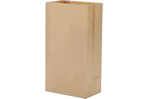 LOOKSGO 40 Count Brown Grocery Lunch Bag Kraft Paper Bags 4 lb Capacity
