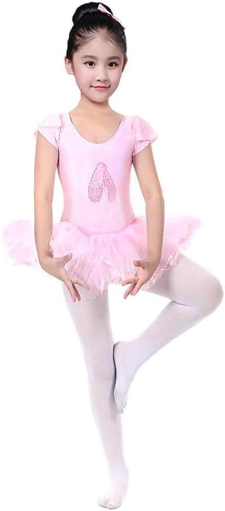 KaloryWee Girls' Sequined Ballerina Shoe Ballet Leotard Tulle Tutu Dancewear Fairy Dress