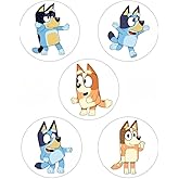 SmileMakers Bluey Mini Dots Stickers, Multicolor Paper, 2.5 Inch Sheets, 100 Sheets, 500 Total Stickers