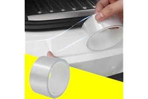 QBUC Car Door Entry Guards Scratch Cover Protector Paint Threshold Guard,Door sill Protector,Front Rear Door Entry Sill Guard Scuff Plate for Most Cars,2in9.8ft(5cm*3m) Transparent