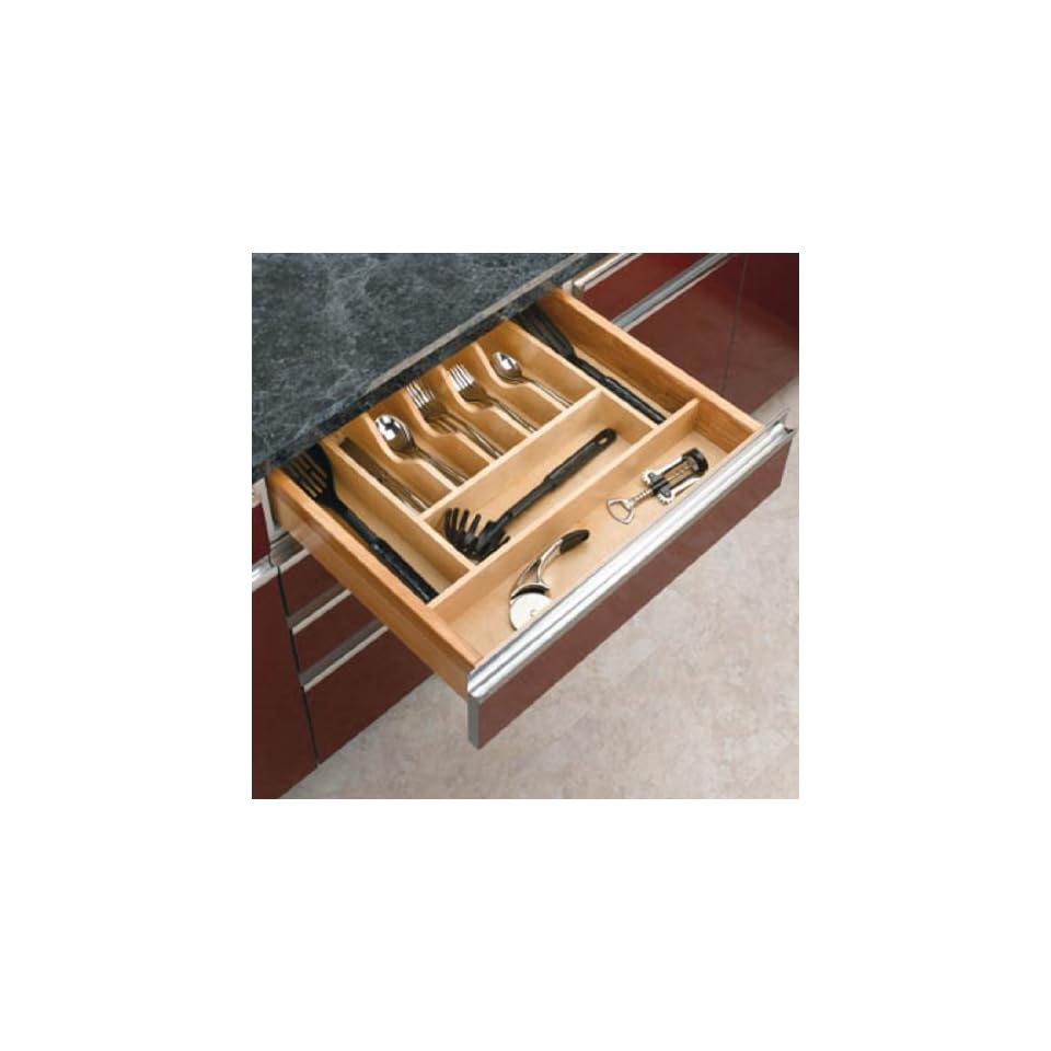 Rev A Shelf RS4WCT.3 24 in. W x 2.88 in. H Wood Cutlery Tray Insert on