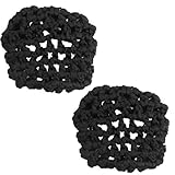 uxcell Lady Ballet Dance Skating Snoods Hair Net Bun Cover Black 2 Pcs
