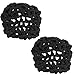 uxcell Lady Ballet Dance Skating Snoods Hair Net Bun Cover Black 2 Pcs