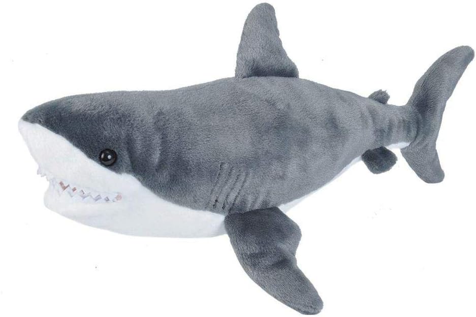 Wild Republic Great White Shark Plush Stuffed Animal Toy, Gifts for Kids, Cuddlekins 20 Inches