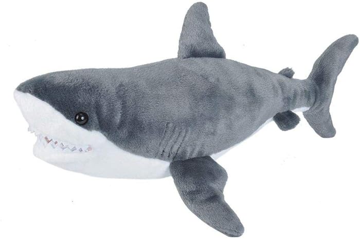 Wild Republic Great White Shark Plush Stuffed Animal Toy, Gifts for Kids, Cuddlekins 20 Inches