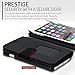 iPhone 6s Plus Case, Apple iPhone 6s Plus Wallet Case, rooCASE Prestige Leather PU Flip Wallet Case Folio Stand Lightwight Cover for Apple iPhone 6s Plus (5.5), Black