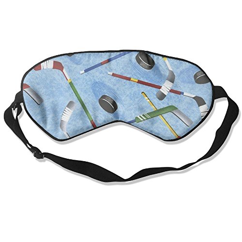 Ice Hockey Unisex Super-smooth Eye Mask Natural Silk Sleeping Mask Soft Blindfold Eyeshade Comfortable Eyepatch With Adjustable Head Strap
