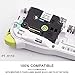 Unistar Compatible Label Tape Replacement for Brother PTouch 12mm 0.47 Inch Laminated White Label Tape, TZe-231 TZe231 TZ-231 for P-touch Label Maker PT-D210 PT-D400 PT-D600, 26.2 Feet, 4 Pack