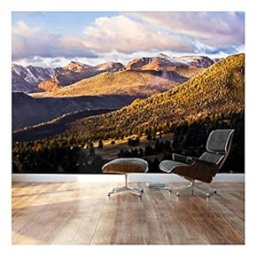 Gorgeous Serene Mountain Wilderness - Landscape - Wall Mural, Removable Sticker, Home Decor - 66x96 inches