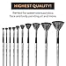 Nicpro Fan Paint Brushes 10 PCS Artist Painting Brush Set Soft Anti-Shedding Nylon Hair Wood Short Handle for Acrylic, Watercolor, Oil, Craft Painting