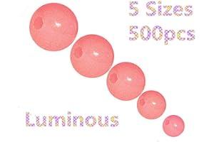 Toasis Round Hard Plastic Fishing Beads 5 Sizes 500pcs