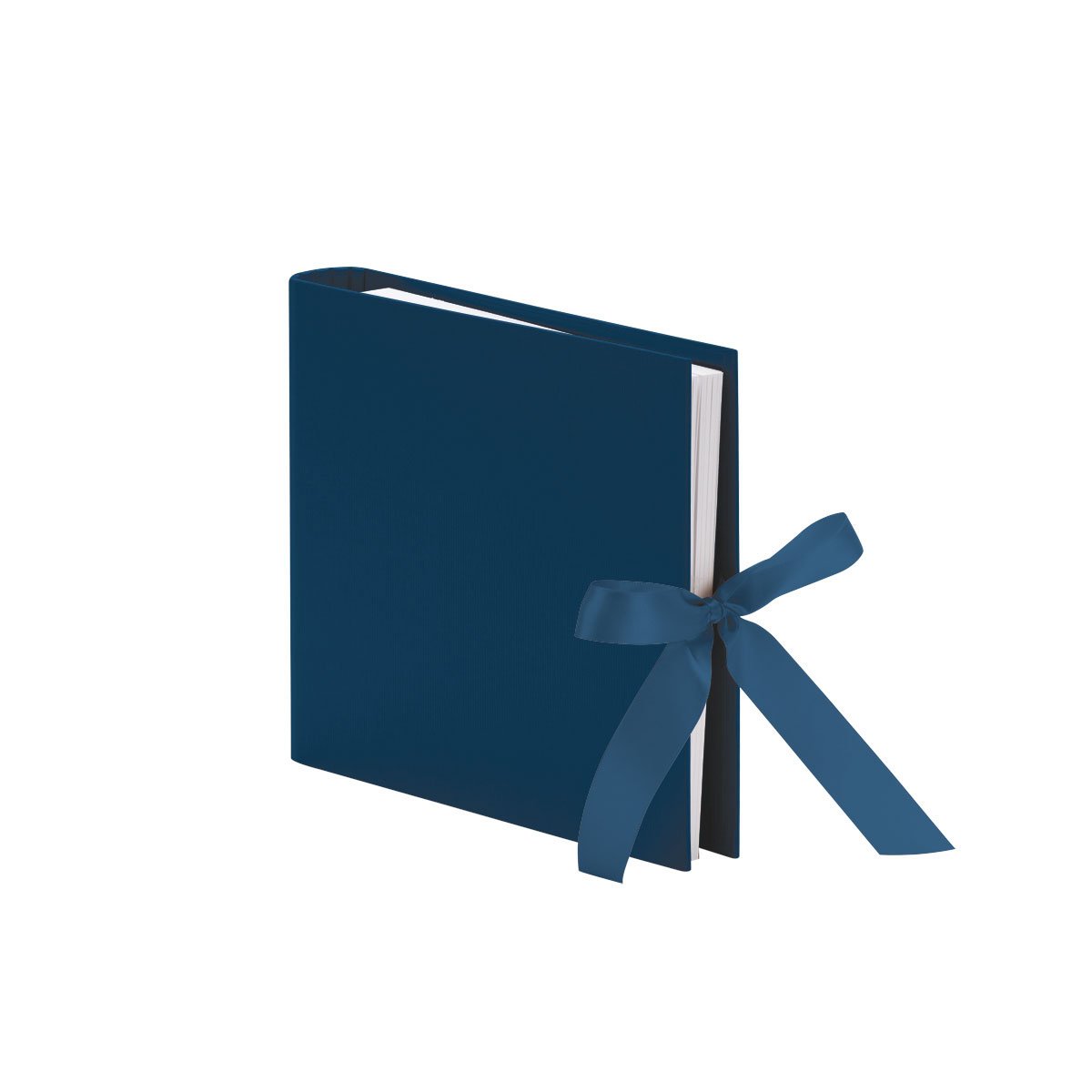 Photo Album/Guest Book 2 Ring Binder 25 Sheets 230x210 mm, Navy with Bow