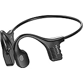 Bone Conduction Swimming Headphones IP68 Waterproof Bluetooth Headphones with 32GB MP3 Player Open Ear Wireless Headsets Underwater Multi-point connection Large Battery for Running Cycling Workouts