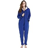 Loiahoer Unisex Onesie Pajamas Hooded Christmas Pajamas for Family Sleepwear Sportswear Zipper Fall Winter