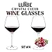 Luxbe - Crystal Wine Glasses 21-ounce, Set of 4 - Large Handcrafted Red White Wine Glass - 100% Lead-Free Crystal Glass - Professional Wine Tasting - Burgundy - Pinot Noir - Bordeaux - 650ml