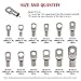 Hilitchi 105 Pcs UL Listed 12 Sizes Wire Lugs Battery Cable Ends Eyelets Ring Terminal Connectors SC Terminals (AWG1, AWG2, AWG4, AWG6, AWG8)