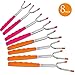 bbqstyle Marshmallow Roasting Sticks, Premium 45'' Extendable Rotating Telescoping Forks for Hot Dog and Smores, Special Safe and Healthy Cookware for Campfire, Camping and Bonfire, Set of 4