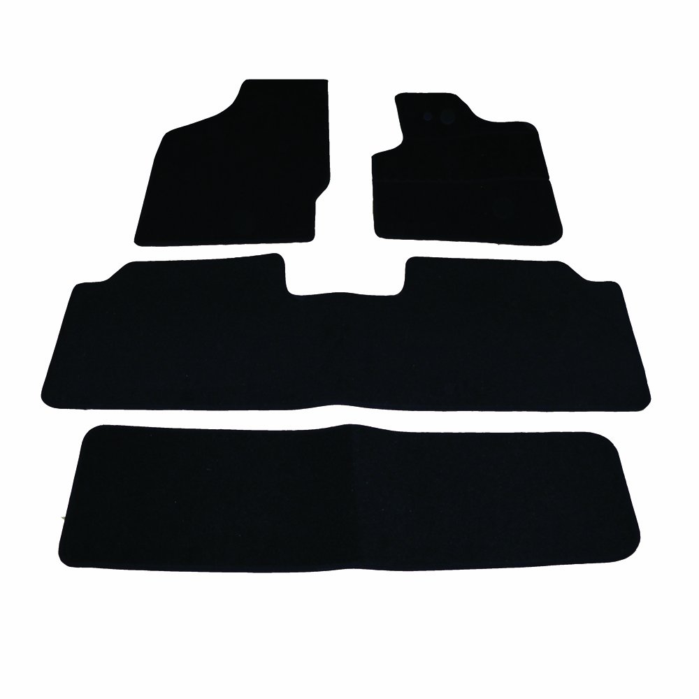 Sakura Carpet with Rubber Heelpad Mat Set for Ford Galaxy to 06/Seat Alhambra to 10 Vw Sharan to 10 - Black