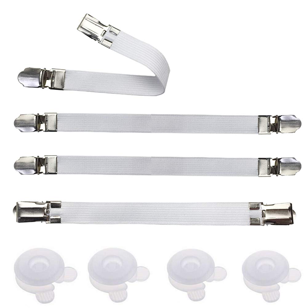 Eopocdor Duvet Clips and Sheet Straps Set,Keep Corners of Duvets