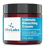 Intimate Bleaching Cream with Alpha Arbutin, Kojic Acid & Licorice Root Extract - Maximum Strength Lightening for Delicate Areas such as Underarms, Genital & Private Parts - 1 jar of 2 fl oz