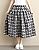 IDEALSANXUN Women’s Elastic Waist Retro A-line Plaid Pleated Midi Skirt