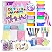 LOYO Slime Kit for Girls Boys-DIY Slime Making Kit Supplies with Kids Clear Crystal Slime Includes Big Foam Balls to Make Your Own Slime
