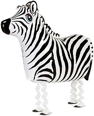 MY BALLOON STORE WALKING ANIMAL PET AIR WALKER HELIUM BALLOON PARTY DECOR FUN (ZEBRA)