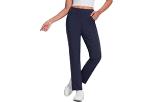 baleaf Women's Fleece Lined Pants Stretch Water Resistant Winter Thermal Travel Pants Cold Weather Gear Pockets Work Golf