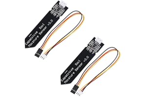Capacitive Soil Moisture Sensor Module Corrosion Resistant 3.3~5.5V for Arduino Moisture Detection Garden Watering DIY 2pcs