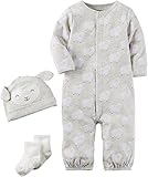 Carter's Baby 3 Piece Lamb Hat and Onesie Set 9