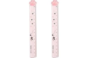 Walquicks15CM Pink Cats Claw Straight Rulers,Plastic Measuring Tool Kawaii Measuring Rulers,Portable Stationery School Suppli