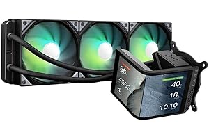 TRYX Panorama SE 360 ARGB 360mm AIO Rotatable 6.5'' AMOLED Curved Screen 3D Anamorphic Effect Customizable AIO Cooler 360mm A