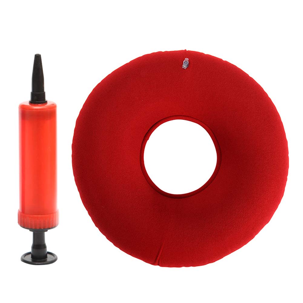 13×5Inch Vinyl Round Donut Seat Cushion, Inflatable Ring Cushion with