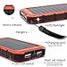Solar Charger, Matone Portable 10000mAh Solar Battery Charger Rain-Resistant Shockproof, Dual USB output Solar Powered Phone Charger for iPhone, iPod, iPad, Samsung, HTC, GPS & Gopro Camera