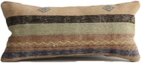 Kilim Pillow 12x24 Boho Pillow ,Southwest Pillow, Tribal Pillow, Kilim Cushion, Navajo pillow, Throw Pillow, Bohemian pillow, Tribal Pillow, Rustic Pillow, Lumbar pillow, Eclectic Pillow L133