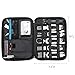 BGTREND Double Layer Electronics Organizer, Nylon Travel Accessories Cord Organizer, Cable Bag Compatible with Passport, Kindle, Camera Accessories, Black