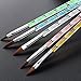 NYKKOLA 5pcs Acrylic Nail Art UV Gel Carving Pen Brush Liquid Powder DIY No. 4/6/8/10/12（Random color）