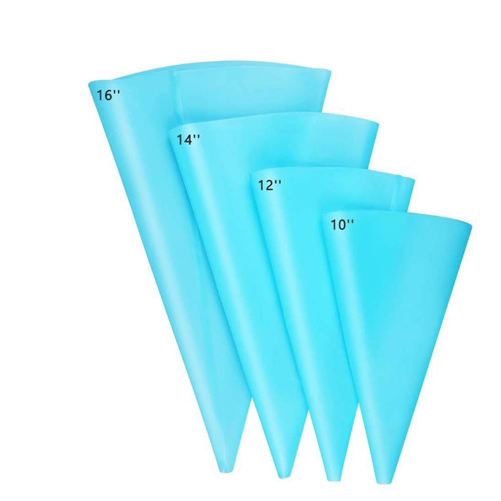 4 Size Silicone Pastry Icing Piping Cream Bags DIY Reusable Cake Decorating Tool