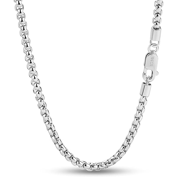 Dankadi Italy Fashion Solid 925 Sterling Silver Necklace 3MM