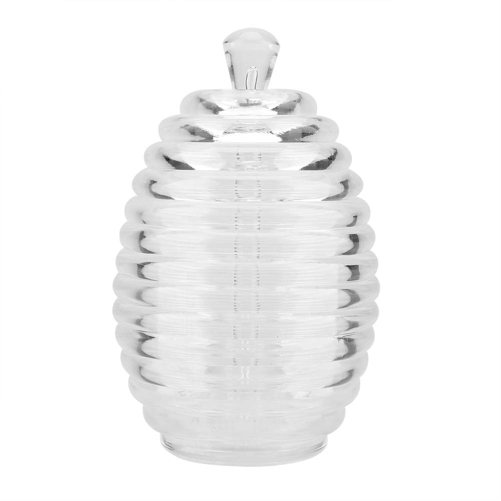 Beehive-Shaped Honey Jar Beehive Honey Pot Honey Bottle, Honey Pot, Honey Jar with Dripper Stick Honey Container Transparent Honey Jar Kitchen for Home