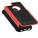AGRIGLE AB669656 Shock- Absorption/High Impact Resistant Hybrid Dual Layer Armor Defender Full Body Protective Cover Case Compatible with iPhone 5/5S/SE (Black Red)