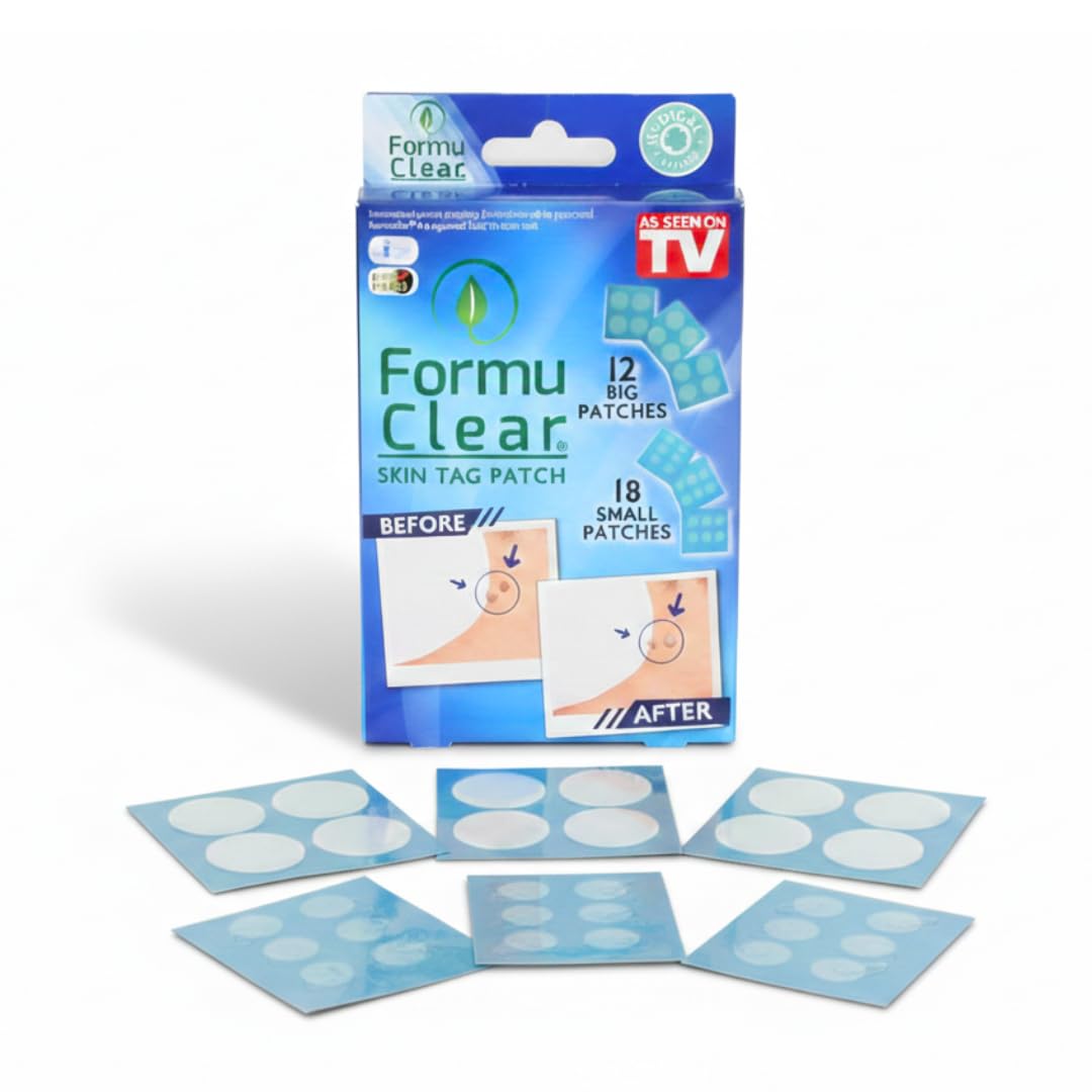Skin Tag Remover FORMUCLEAR Skin Tag (Best Direct) As seen on TV, Original Patch Remover, 30 Natural Bands, Removal Against Skin Tag With Salicylic Formulation Natural Painless Treatement