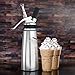 Whipped Cream Dispenser By Pura Vida – Durable, All Aluminum Body & Head – 3 Stainless Steel Decorating Tips & A Brush – Half Quartz Size – Dishwasher Safe – Gift Box Packaging – Easy Instructions