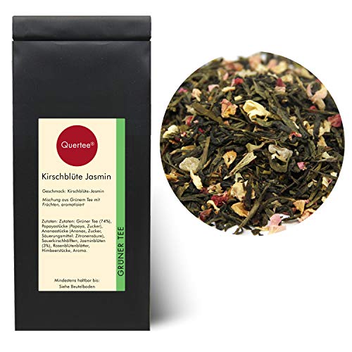 Grüner Tee - "Kirschblüte Jasmin" - Sencha Grüntee mit Kirschblüten Geschmack 100 g von Quertee