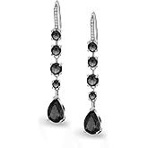 Vetieeimo Bride Bridesmaid Teardrop Long Dangle Earrings for Women, Christmas Jewelry Gift, Trendy Hook Dangling Earrings Fit Wedding Prom Halloween