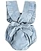 DeerBird Newborn Infant Baby Girl Ruffle Sleeve Bowknot Rompers Bodysuits Short Jumpsuits Size 12M Blue